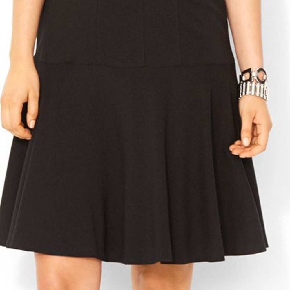 Ralph Lauren Black Drop Waist Dress. Size 6 - Picture 2 of 5